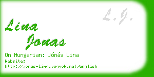 lina jonas business card